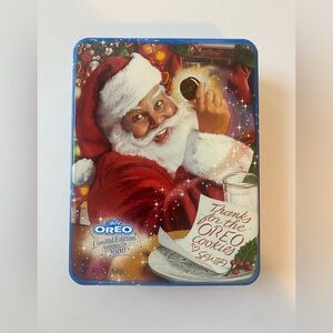 Oreo Christmas Tin with Santa Design